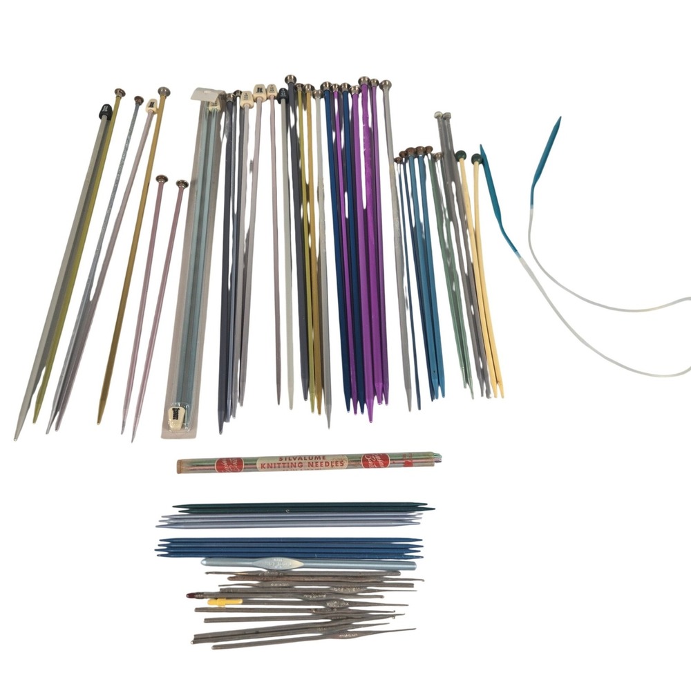 Large Vintage Knitting Needles Crochet Hooks Mixed Lot Boye Susan‎ Bates